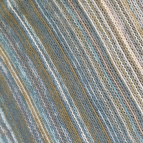 LIB New York Striped Cowl Neck Poncho - Picture 9 of 12